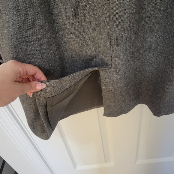 Halogen Grey Herringbone Wool Blend Sheath Dress size 4 - Picture 4 of 6